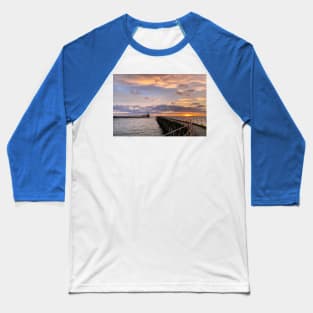 January Sunrise at the end of the pier Baseball T-Shirt